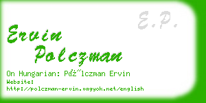 ervin polczman business card